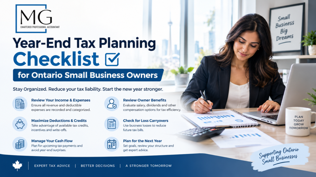 Year-End Tax Planning Checklist for Ontario Small Business Owners